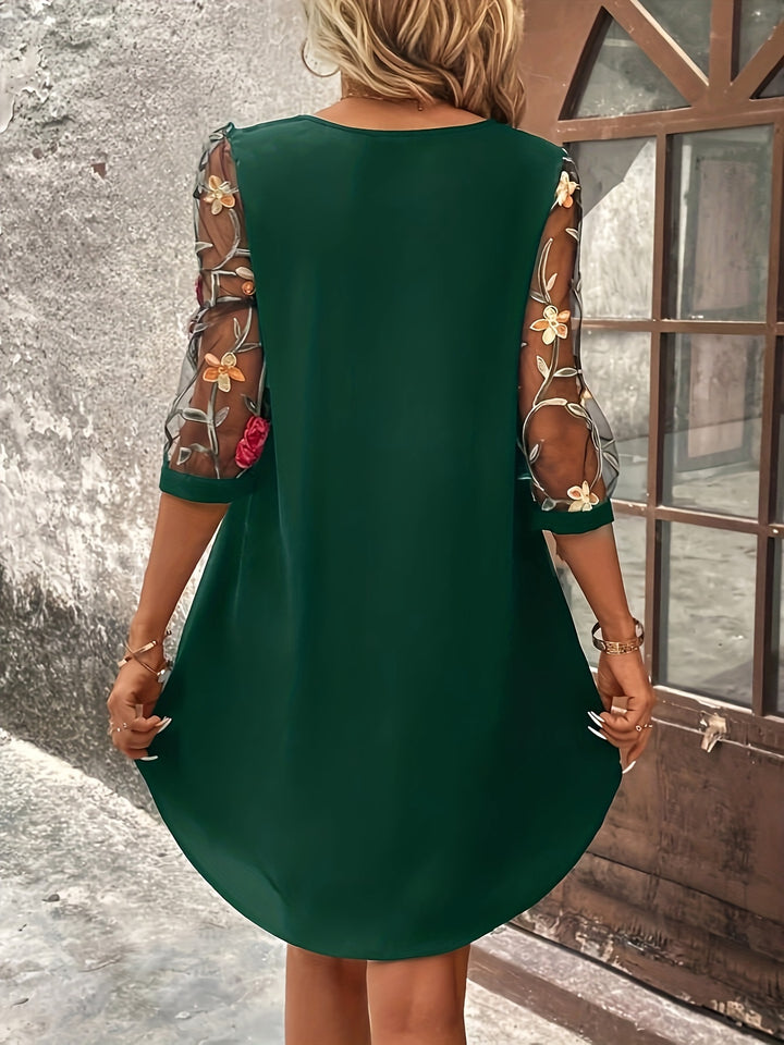 Sage | Graceful Floral Dress