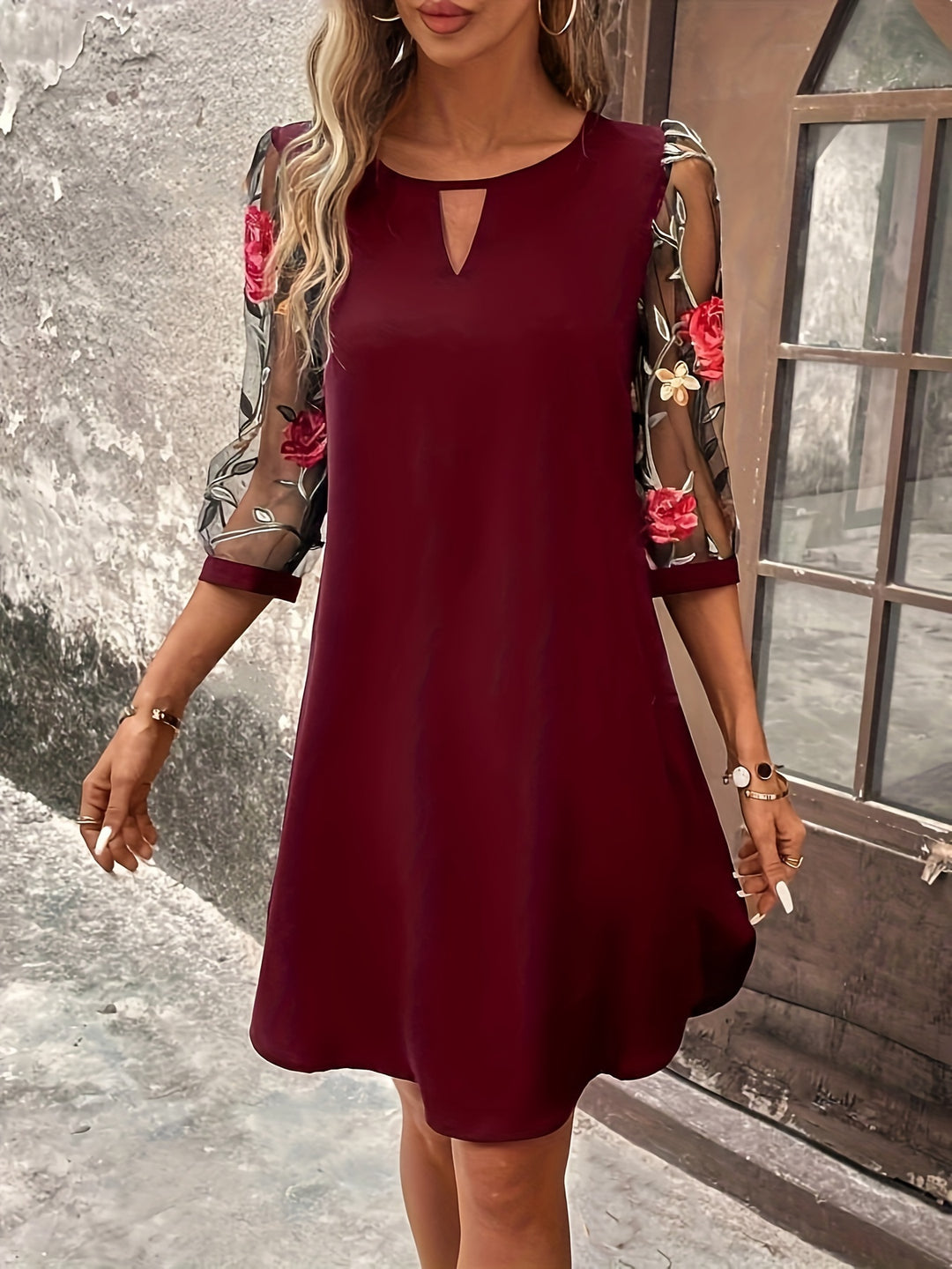 Sage | Graceful Floral Dress