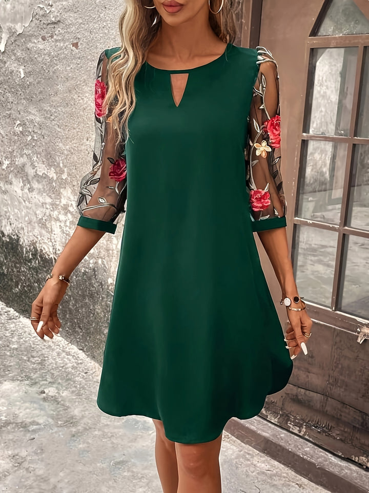 Sage | Graceful Floral Dress