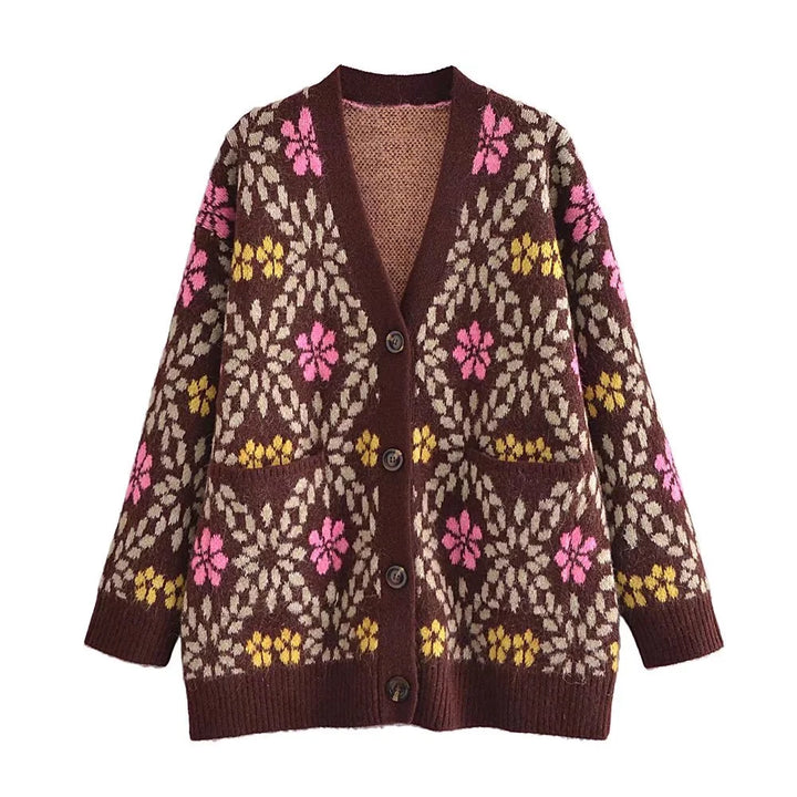 Sia | Cozy Floral Cardigan