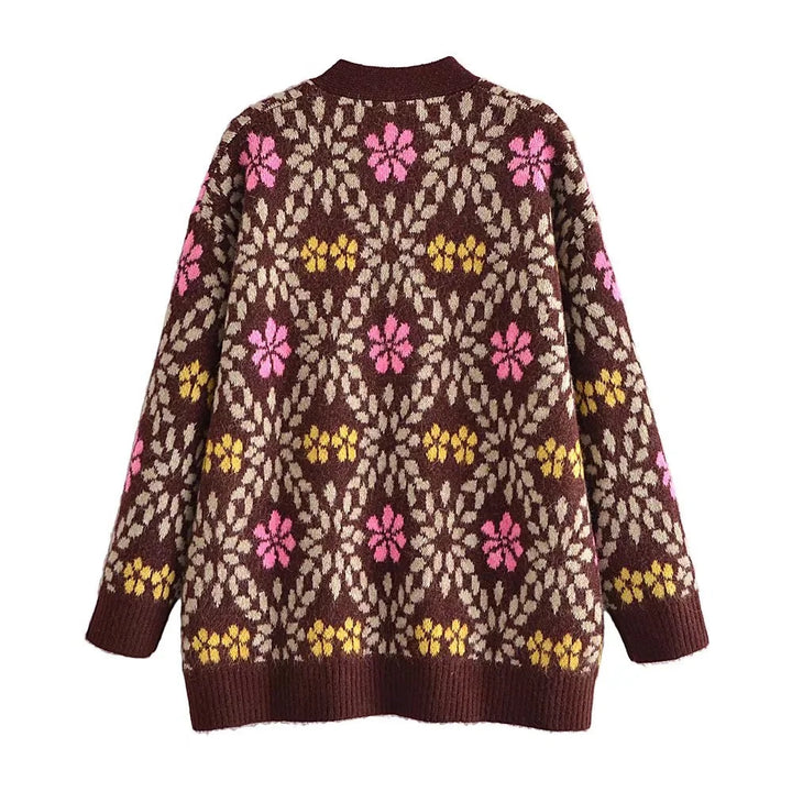Sia | Cozy Floral Cardigan